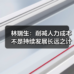 林瑞生:削减人力成本 不是持续发展长远之计-图6 林瑞生:削减人力成本 不是持续发展长远之计-图6