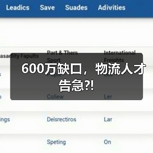 600万缺口,物流人才告急?!-图6 600万缺口,物流人才告急?!-图6