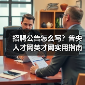 招聘公告怎么写？普央人才网英才网实用指南2026-图5